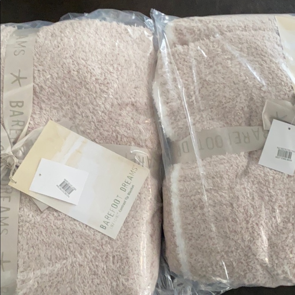 Price for two barefoot dreams blankets NWT